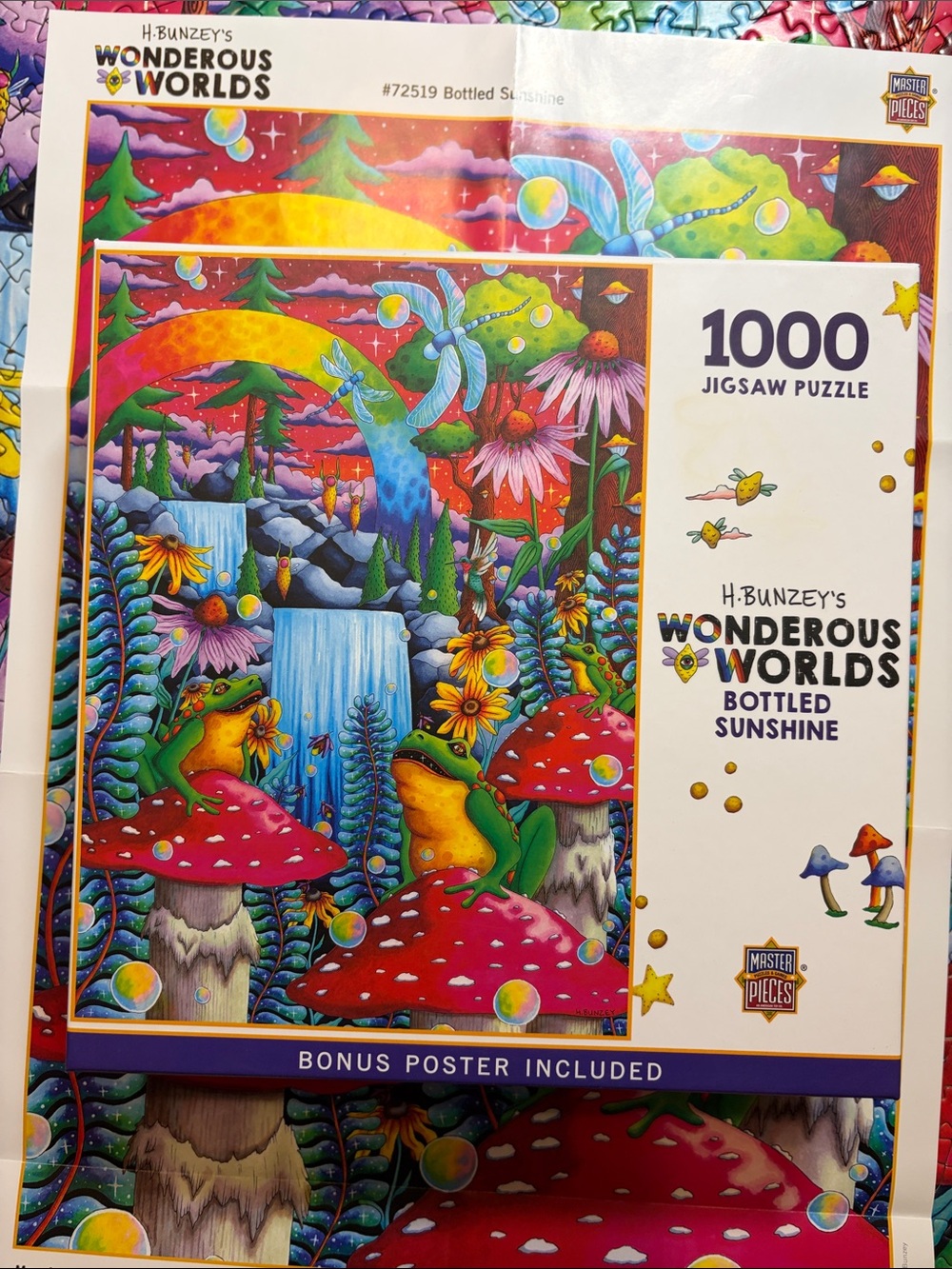🧩 1000 piece Wonderous Worlds “Bottled Sunshine”. Quality. Complete with poster.